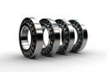 3D illustration of tapered roller bearings Royalty Free Stock Photo