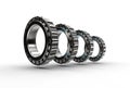 3D illustration of tapered roller bearings Royalty Free Stock Photo