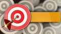 3d target with arrow Royalty Free Stock Photo