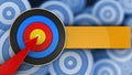 3d target with red arrow Royalty Free Stock Photo