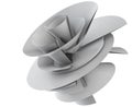 3D illustration of techno flower model