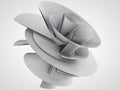 3D illustration of techno flower model