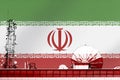 3D illustration Telecommunications in countries with the flag of Iran