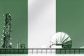 3D illustration Telecommunications in countries with the flag of Nigeria