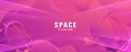 3D illustration template design in concept of space in the galaxy of the universe. Modern abstract gradient background in liquid