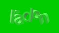 3D illustration of text. Radon, a noble, highly dangerous natural gas in closed spaces. Graphic in green tone.