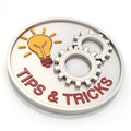 3D illustration of tips and tricks icon isolated on white background Royalty Free Stock Photo