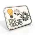 3D illustration of tips and tricks icon isolated on white background Royalty Free Stock Photo