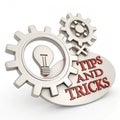 3D illustration of tips and tricks icon isolated on white background Royalty Free Stock Photo