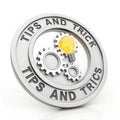 3D illustration of tips and tricks icon isolated on white background Royalty Free Stock Photo
