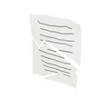 Broken Paper with Horizontal Lines in 3D Royalty Free Stock Photo