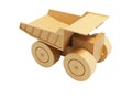 3d illustration toy dump truck view on white background no shadow Royalty Free Stock Photo