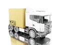 3d Truck carry carboard boxes Royalty Free Stock Photo