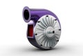 3D illustration of turbo pump Royalty Free Stock Photo