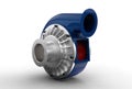 3D illustration of turbo pump Royalty Free Stock Photo