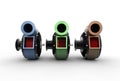 3D illustration of turbo pumps Royalty Free Stock Photo