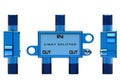 3d illustration of TV cable splitter