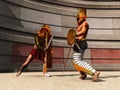 3d illustration of two gladiators