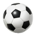 Typical black and white soccer ball isolated on white background