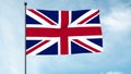 3D Illustration The Union Jack, or Union Flag, is the national flag of the United Kingdom. Royalty Free Stock Photo