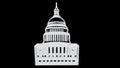 3d illustration United States Capitol Building in Washington D.C. It is the seat of the Congress and Senate. It consists of a Royalty Free Stock Photo