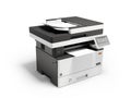 3D illustration of universal compact printer scanner on white background with shadow Royalty Free Stock Photo