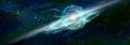 3D illustration view on Supernova extremely power explosion massive star