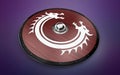3d illustration of viking round wooden shield Royalty Free Stock Photo