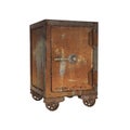 3D illustration of a vintage rusty safe with the door closed Royalty Free Stock Photo