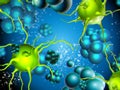 3d illustration of viruses background Royalty Free Stock Photo
