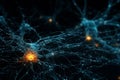 3d illustration of a neuron in the brain. Concept of neurons and nervous system Ai Generative Royalty Free Stock Photo