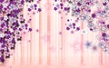 3d illustration wallpaper 3d illustration mural wallpaper digital purple flowers .