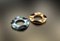 3d illustration of washers Royalty Free Stock Photo