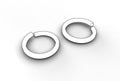 3d illustration of washers Royalty Free Stock Photo