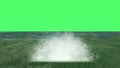 Water Blast Explosion on green screen Royalty Free Stock Photo