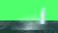 Water Blast Explosion on green screen Royalty Free Stock Photo