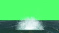 Water Blast Explosion on green screen Royalty Free Stock Photo