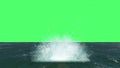 Water Blast Explosion on green screen Royalty Free Stock Photo