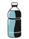 2d illustration of water bottle icon, drawing isolated on white background Royalty Free Stock Photo