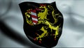 3D Waving Germany City Coat of Arms Flag of Altdorf bei Nurnberg Closeup View