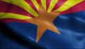 State of Arizona Waving Flag in 3D Royalty Free Stock Photo