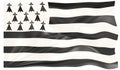 3d Illustration of a Waving Flag of Brittany