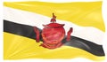3d Illustration of a Waving Flag of Brunei Royalty Free Stock Photo