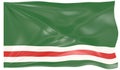 3d Illustration of a Waving Flag of Chechen Republic of Ichkeria