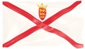 3d Illustration of a Waving Flag of Jersey Bailiwick