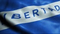 3D Waving Flag of Nicoya of Costa Rica Closeup View