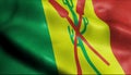 3D Waving Brazil City Flag of Petrolina Closeup View Royalty Free Stock Photo