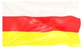 3d Illustration of a Waving Flag of South Ossetia Royalty Free Stock Photo