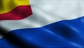 3D Waving Netherlands City Flag of Duiven Closeup View Royalty Free Stock Photo