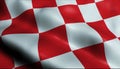 3D Waving Netherlands Province Flag of North Brabant Closeup View Royalty Free Stock Photo